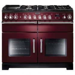 Rangemaster 105560 110cm EXCEL Dual Fuel Range Cooker In Cranberry