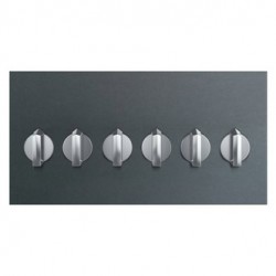 Smeg 6MPF2465X Set of 6 Cucina Silver Controls for use with SRV596GH5