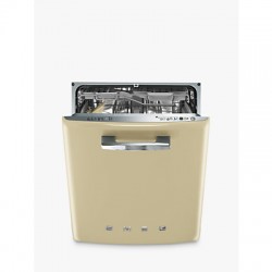 Smeg DI6FABP2 Retro Integrated Dishwasher, Cream