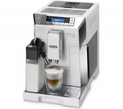Delonghi Eletta Cappuccino Top ECAM45.760W Espresso Machine - Silver & Black in White