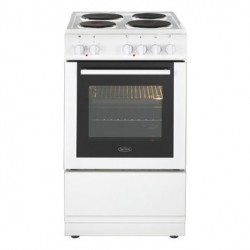 Belling FS50ESWHI 50cm Single Oven Electric Cooker in White Solid Plat