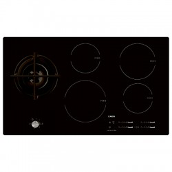AEG HD955100NB Built-In Glass Induction and Gas Hob, Black