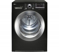 LG RC9055BP2Z Heat Pump Condenser Tumble Dryer in Black