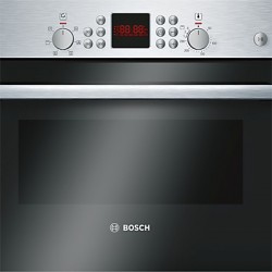 Bosch Serie 6 HBC84H501B Built-In Microwave Oven with Grill, Brushed Steel