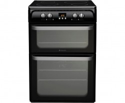 Hotpoint Ultima HUI614K Free Standing Cooker in Black