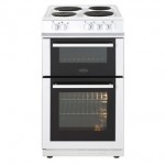 Belling 444443920 50cm Twin Cavity Electric Cooker in White Solid Plat