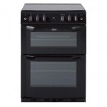Belling 444449569 60cm Gas Cooker in Black Double Oven Lid FSD