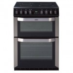Belling 444449575 60cm Electric Cooker in St St Double Oven Ceramic Ho