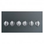 Smeg 6MPF2465X Set of 6 Cucina Silver Controls for use with SRV596GH5