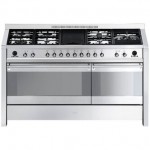 Smeg A5 8 150cm Dual Fuel Opera Range Cooker Stainless Steel