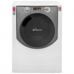 Hotpoint Aqualtis AQ113F497E Free Standing Washing Machine in White / Tungsten