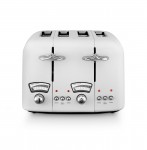 Delonghi Argento White 4 Slot Toaster