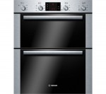 Bosch Avantixx HBN43B250B Electric Built-under Double Oven - Brushed Steel, Brushed Steel
