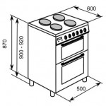 Baumatic BCE520R 50cm Slot in Twin Cavity Electric Cooker in Red