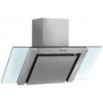 Baumatic BE900GL 90cm Angled Glass Chimney Hood in Stainless Steel