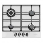 Baumatic BHG625SS 60cm Gas Hob in Stainless Steel Cast Iron Stands