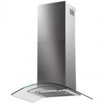 Baumatic BT7 3GL 70cm Chimney Hood Curved Glass in Stainless Steel
