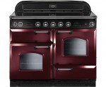 Rangemaster Classic CLAS110EICY/C Free Standing Range Cooker in Cranberry / Chrome