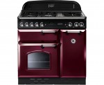 Rangemaster Classic CLAS90DFFCY/C Free Standing Range Cooker in Cranberry / Chrome