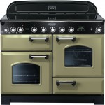 Rangemaster Classic Deluxe CDL110EIOG/C Free Standing Range Cooker in Olive Green