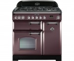 Rangemaster Classic Deluxe CDL90DFFTP/C Free Standing Range Cooker in Taupe / Chrome