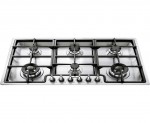 Smeg Classic PGF96 Integrated Gas Hob in Stainless Steel
