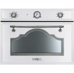 Smeg Cortina SF4750MBS Integrated Microwave Oven in White / Silver