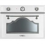Smeg Cortina SF4750MCBS Integrated Microwave Oven in White / Silver