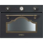Smeg Cortina SF4750VCAO Integrated Steam Oven in Anthracite