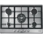 Candy CPG75SQGX Gas Hob - Stainless Steel, Stainless Steel