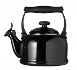 Le Creuset Black traditional kettle with fixed whistle