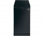 Smeg D4B-1 Free Standing Slimline Dishwasher in Black
