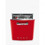 Smeg DI6FABR2 Retro Integrated Dishwasher, Red
