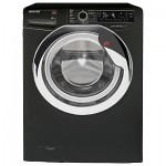 Hoover Dynamic Next Premium DXP 410AIB3 Freestanding Washing Machine, 10kg Load, A+++ Energy Rating, 1400rpm Spin, Black