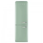 Smeg FAB32LNG Freestanding Fridge Freezer, A++ Energy Rating, Left-Hand Hinge, 60cm Wide, Pastel Green