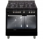 Hoover HGD9395BL Dual Fuel Range Cooker - Black & Stainless Steel, Stainless Steel