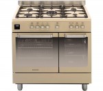 Hoover HGD9395IV Dual Fuel Range Cooker - Ivory & Stainless Steel, Stainless Steel