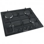 Hoover HGH64SCB 60cm Gas Hob in Black Cast Iron Stands FSD