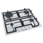 Hoover HGH64SCW 60cm Gas Hob in White Cast Iron Stands FSD