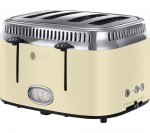 Russell Hobbs Retro 21692 4-Slice Toaster - Cream, Cream