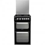 Hotpoint HUG52K 50cm ULTIMA Gas Cooker in Black Double Oven FSD