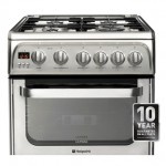 Hotpoint HUG52X 50cm ULTIMA Gas Cooker in St Steel Double Oven FSD
