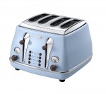 Delonghi Icona CTOV4003AZ Vintage 4-Slice Toaster - Azure Blue, Azure