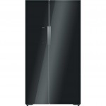 Siemens IQ-700 KA92NLB35 Free Standing American Fridge Freezer in Black Glass