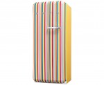 Smeg Left Hand Hinge FAB28YCS1 Free Standing Refrigerator in Colour Stripe