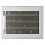 John Lewis JLWF610 Integrated Wine Cabinet, Stainless Steel