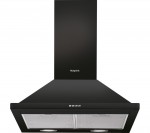 Hotpoint Newstyle HHP65CMBK Chimney Cooker Hood in Black