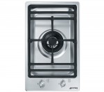 Smeg PGF31G-1 Domino Gas Hob - Stainless Steel, Stainless Steel