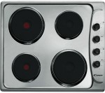 Candy PLE64X Electric Solid Plate Hob - Stainless Steel, Stainless Steel