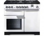 Rangemaster Professional Deluxe PDL100DFFWH/C Free Standing Range Cooker in White